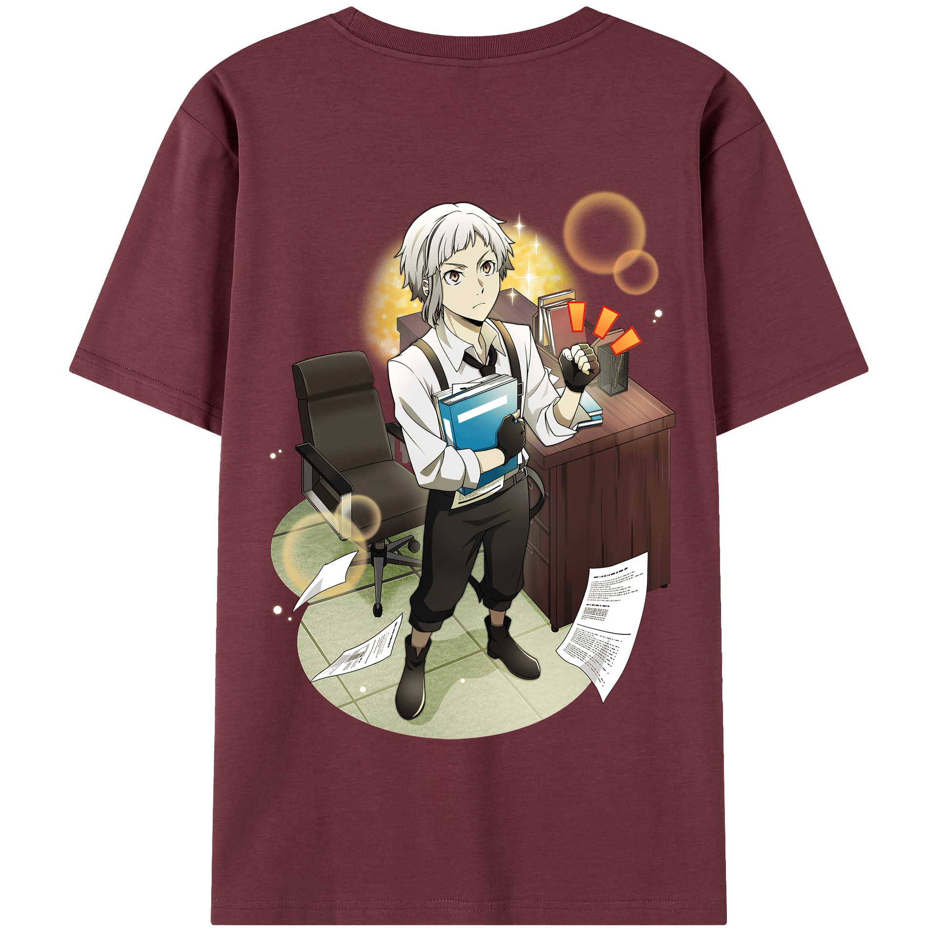 （画像用） 文豪ストレイドッグス Bungo Stray Dogs 綿100％半袖Tシャツ（背面プリント）